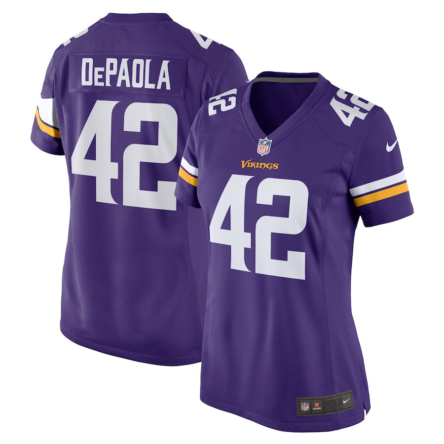 Andrew DePaola 42 Minnesota Vikings Women Game Jersey - Purple JS1429 nicesnker