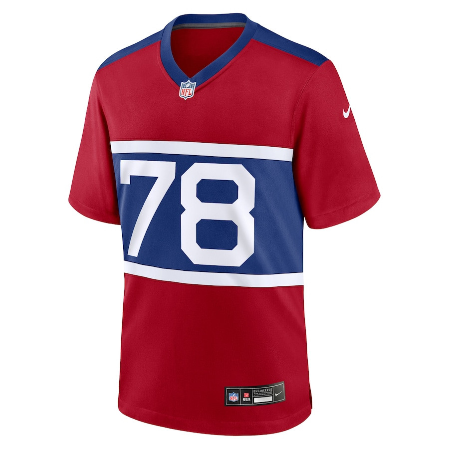 Alternative view of Andrew Thomas 78 New York Giants Alternate Game Men Jersey - Century Red JS4542 nicesnker