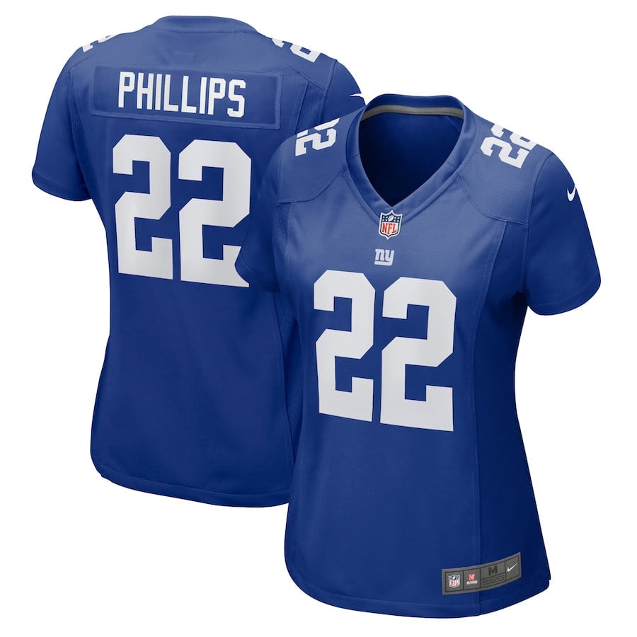 Andru Phillips 22 New York Giants Women's Game Jersey - Royal JS4151 nicesnker