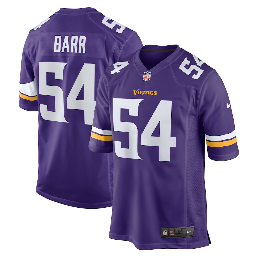 Anthony Barr 54 Minnesota Vikings Game Men Jersey - Purple JS4847 nicesnker