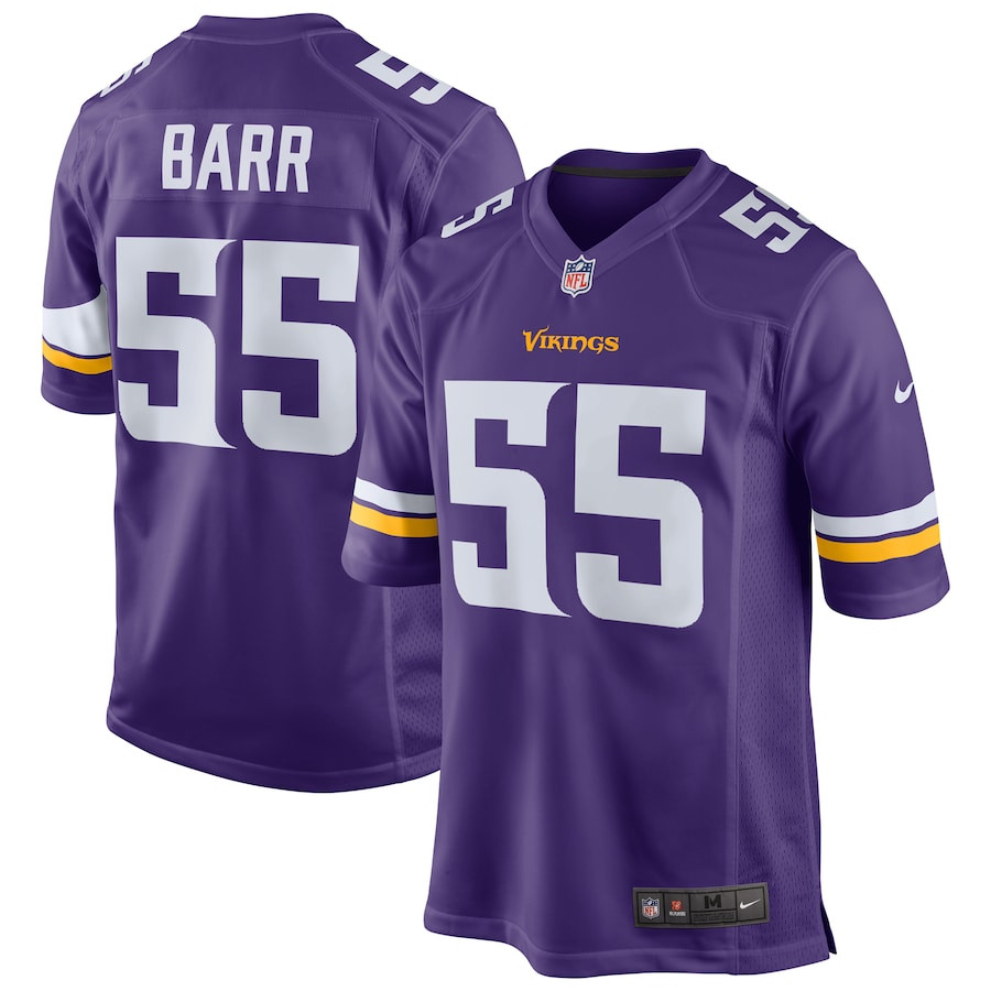 Anthony Barr 55 Minnesota Vikings Men Game Jersey - Purple JS5022 nicesnker