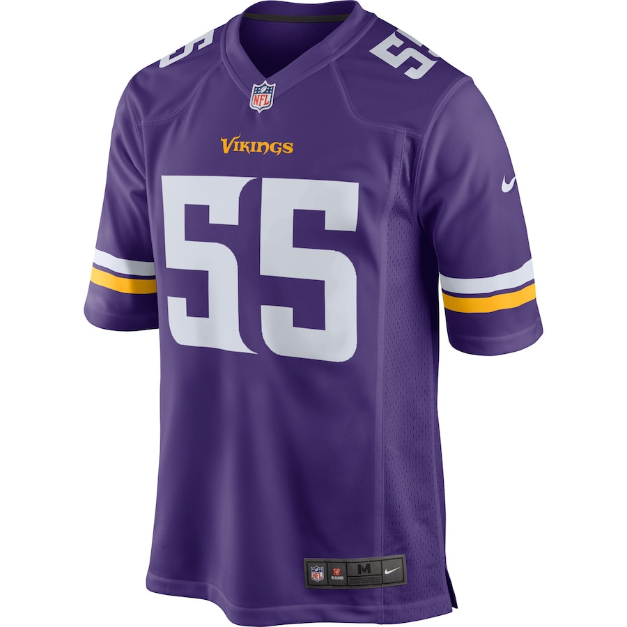 Alternative view of Anthony Barr 55 Minnesota Vikings Men Game Jersey - Purple JS5022 nicesnker