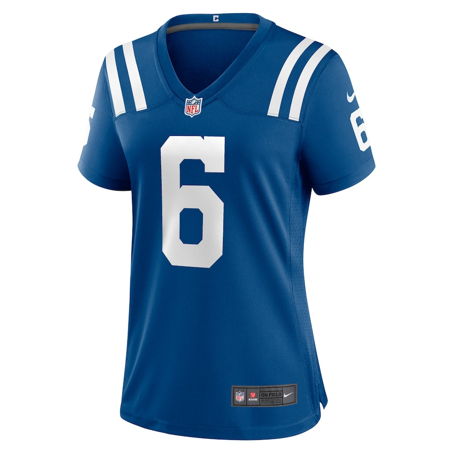 Alternative view of Anthony Gould 6 Indianapolis Colts Women's Game Jersey - Royal JS4117 nicesnker