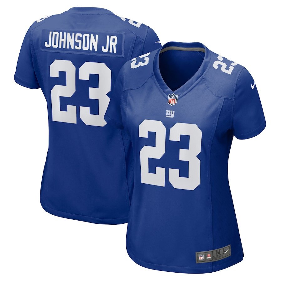 Anthony Johnson Jr. 23 New York Giants Women's Game Jersey - Royal JS4419 nicesnker