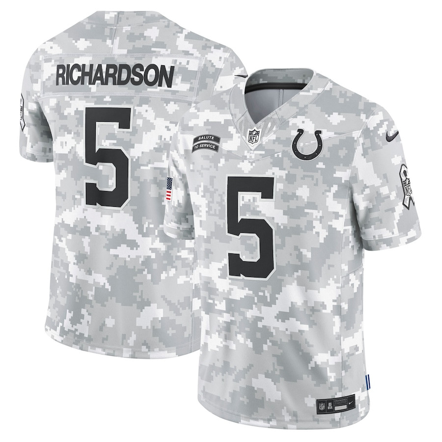 Anthony Richardson 5 Indianapolis Colts 2024 Salute to Service Limited Men Jersey - Arctic Camo JS2580 nicesnker