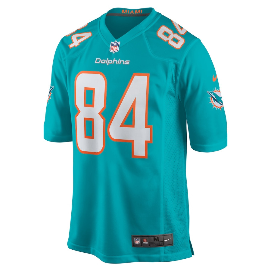 Alternative view of Anthony Schwartz 84 Miami Dolphins Game Men Jersey - Aqua JS6209 nicesnker