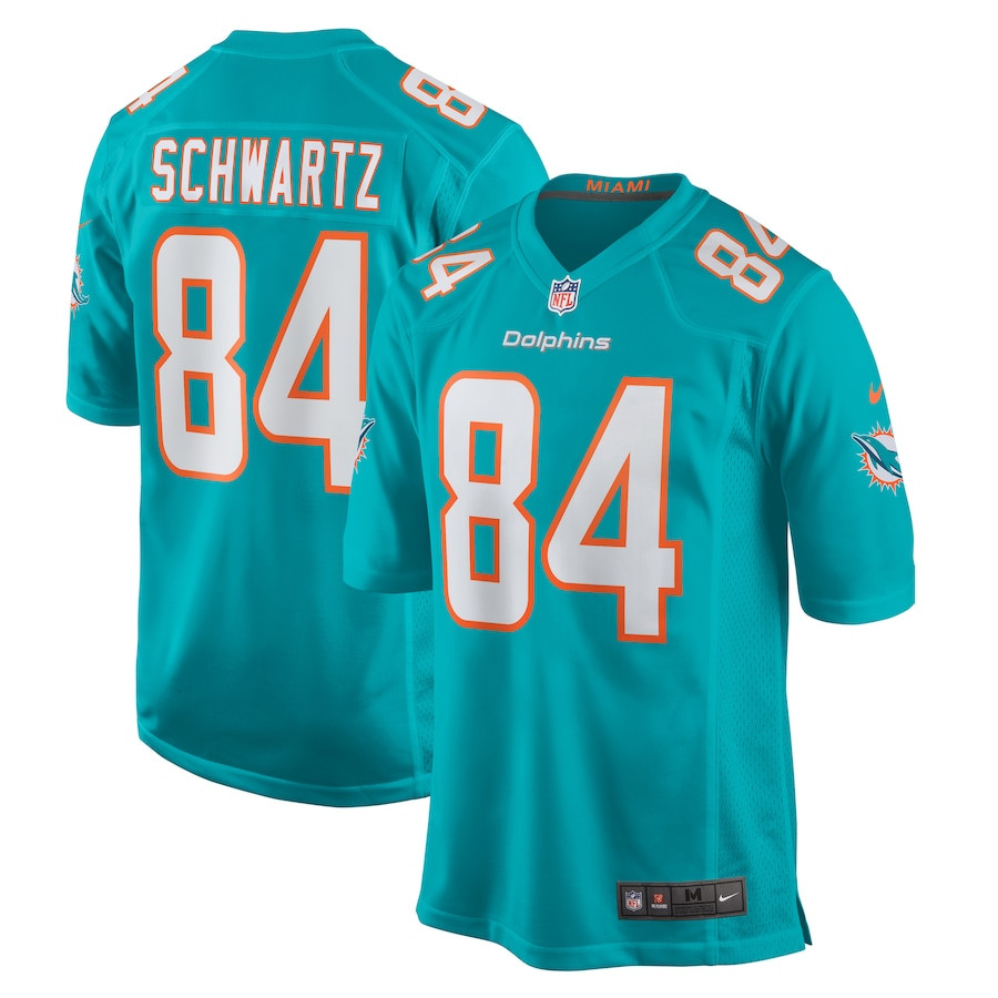 Anthony Schwartz 84 Miami Dolphins Game Men Jersey - Aqua JS6209 nicesnker