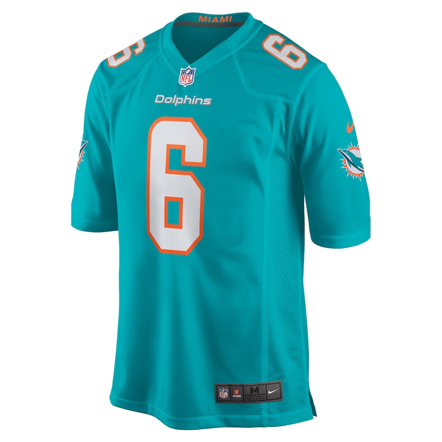 Alternative view of Anthony Walker Jr. 6 Miami Dolphins Game Men Jersey - Aqua JS7804 nicesnker
