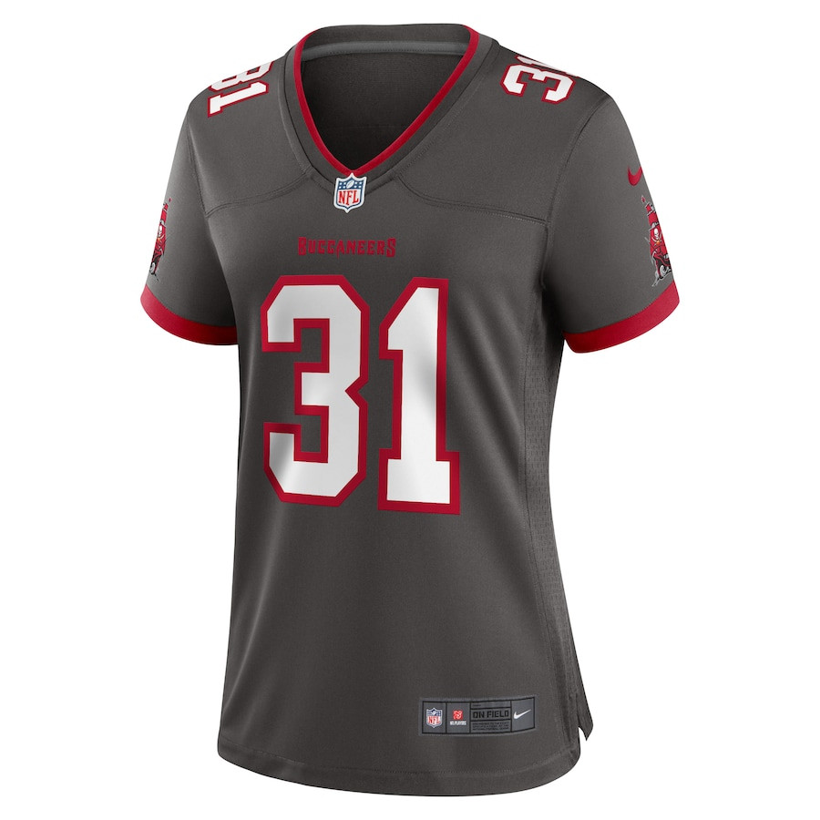 Alternative view of Antoine Winfield Jr. 31 Tampa Bay Buccaneers Women Game Jersey - Pewter JS9145 nicesnker