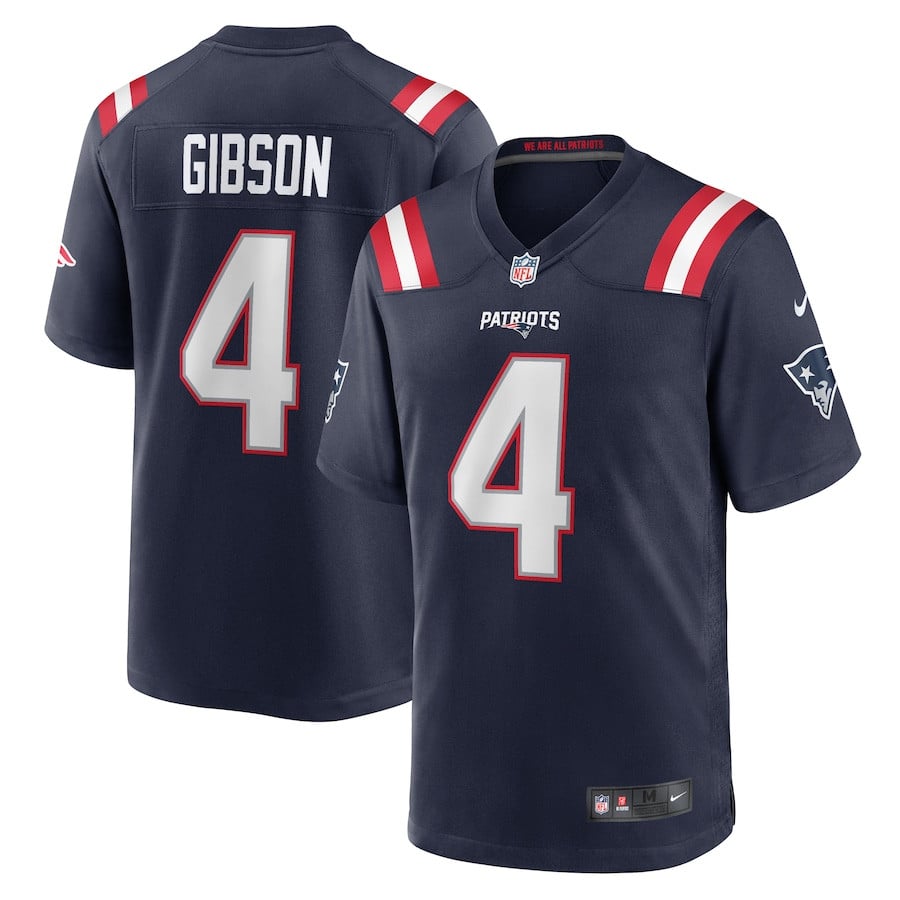 Antonio Gibson 4 New England Patriots Game Men Jersey - Navy JS9805 nicesnker