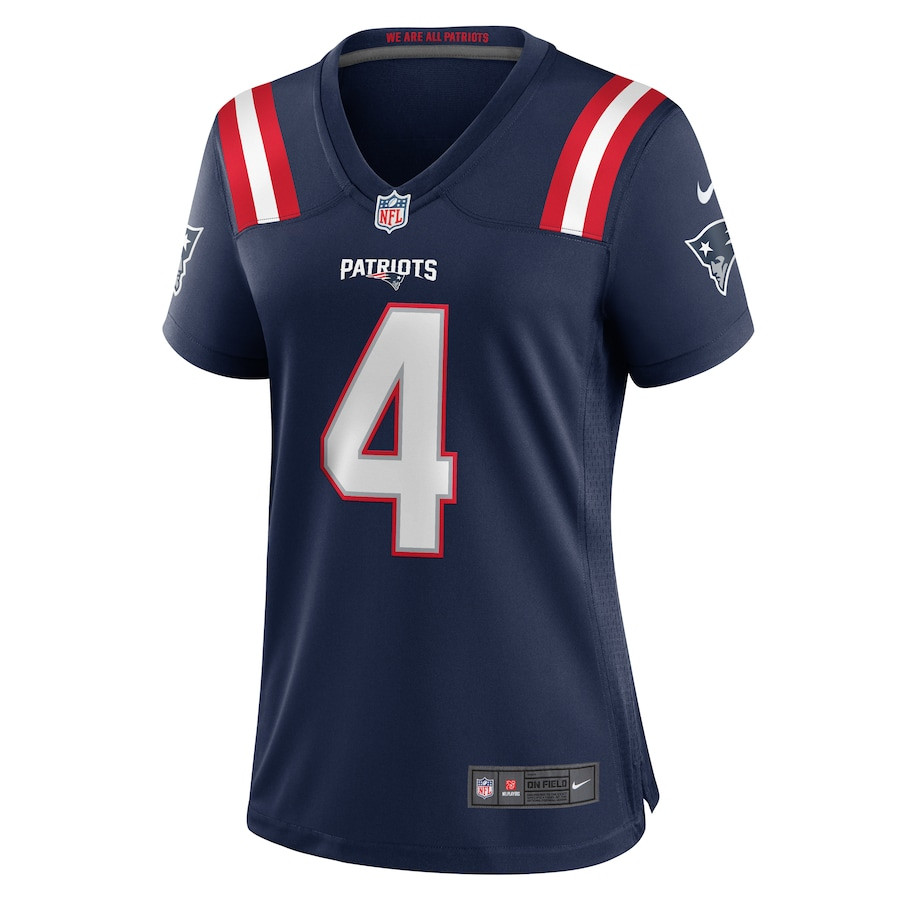 Alternative view of Antonio Gibson 4 New England Patriots Women's Game Jersey - Navy JS2209 nicesnker