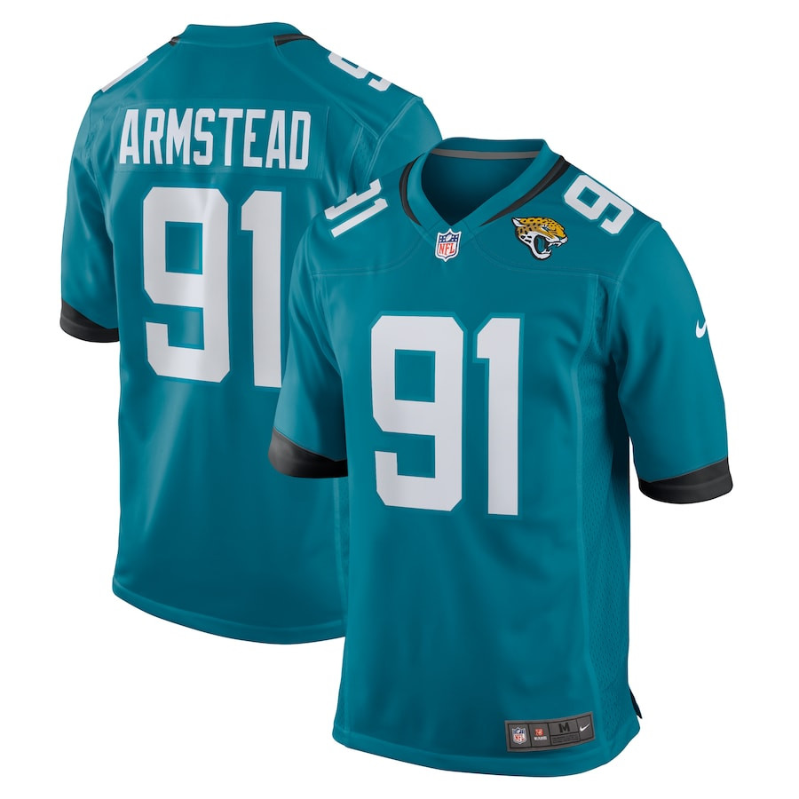 Arik Armstead 91 Jacksonville Jaguars Alternate Game Men Jersey - Teal JS8663 nicesnker