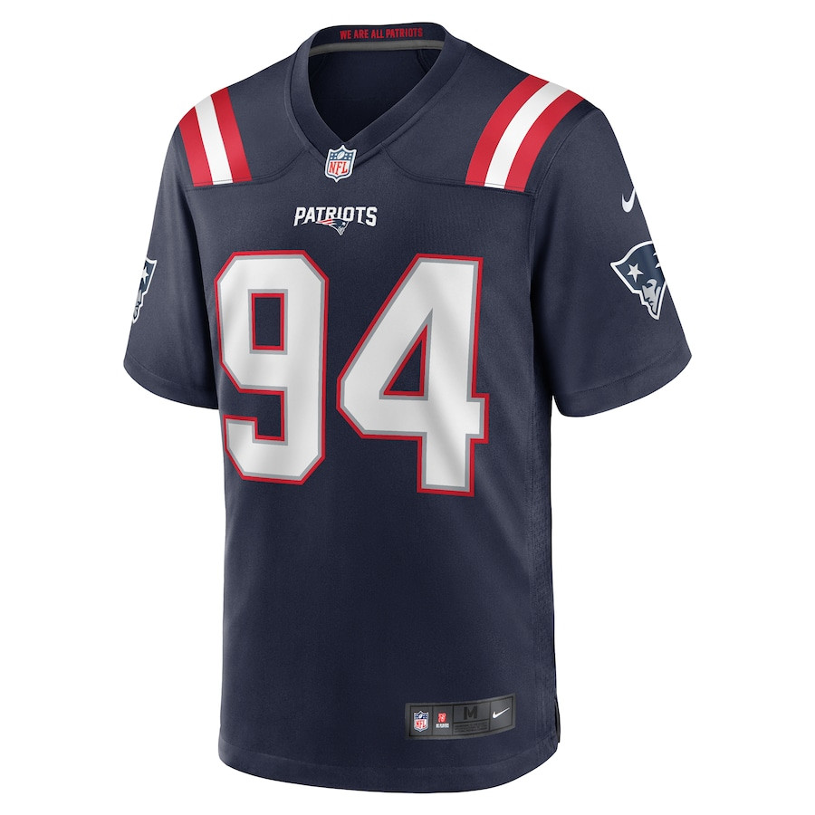 Alternative view of Armon Watts 94 New England Patriots Team Game Men Jersey - Navy JS6254 nicesnker