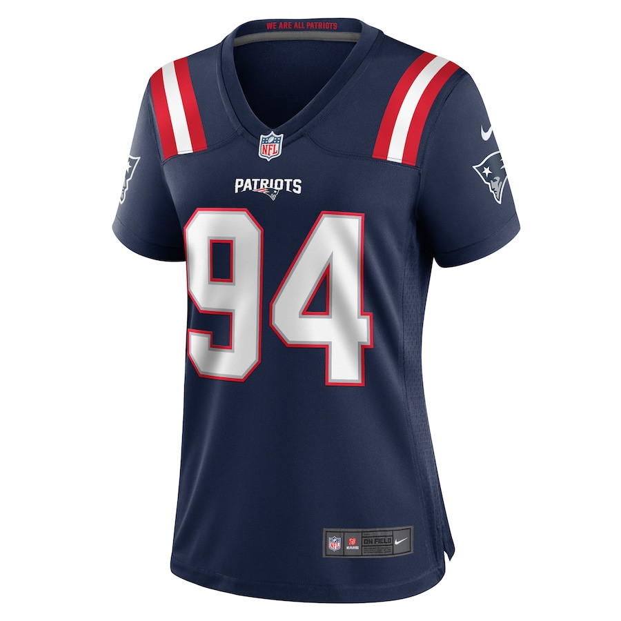 Alternative view of Armon Watts 94 New England Patriots Women's Team Game Jersey - Navy JS5163 nicesnker