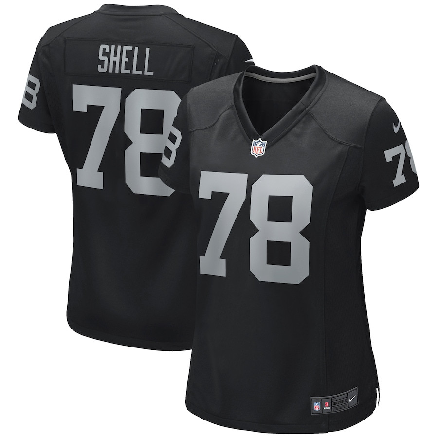 Art Shell 78 Las Vegas Raiders Women Game Retired Jersey - Black JS5052 nicesnker