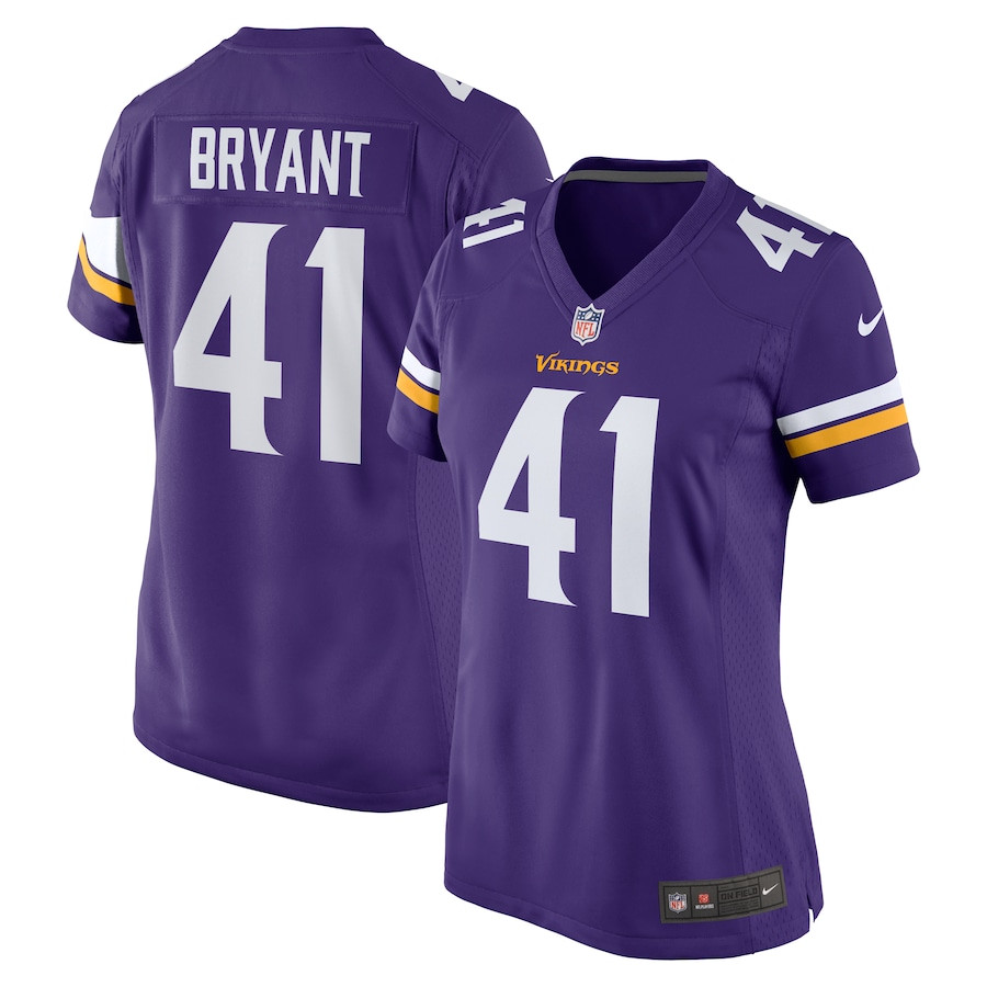Austin Bryant 41 Minnesota Vikings Women Game Jersey - Purple JS8787 nicesnker