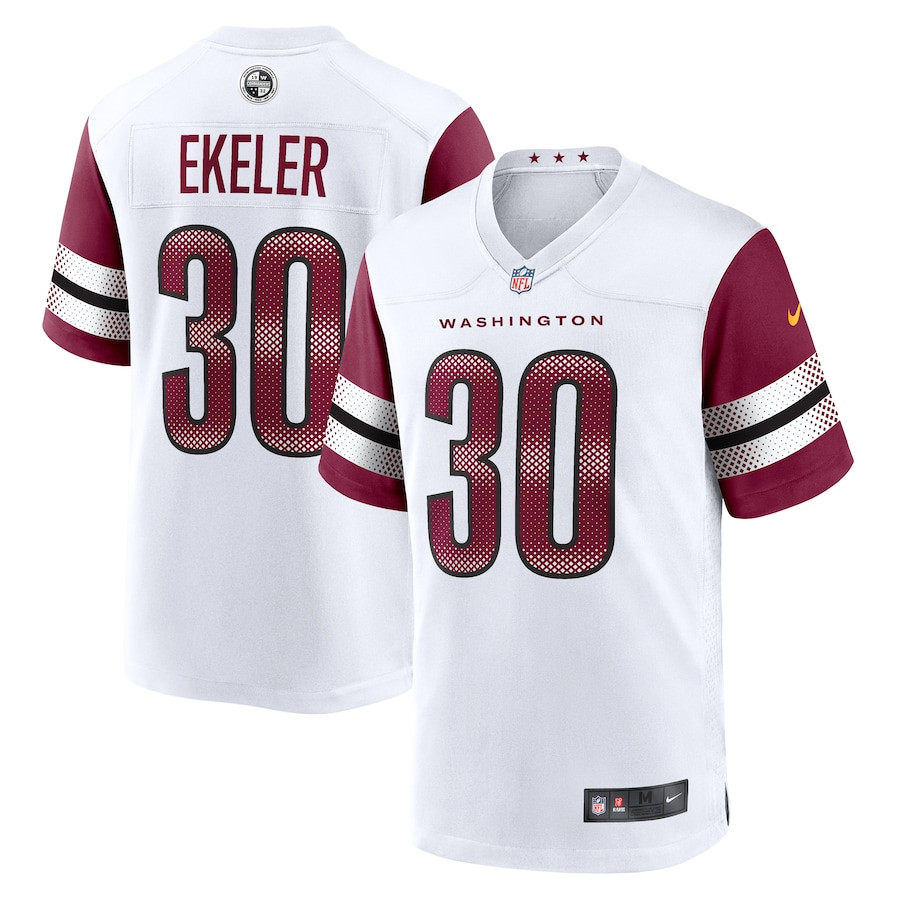 Austin Ekeler 30 Washington Commanders Game Men Jersey - White JS4437 nicesnker