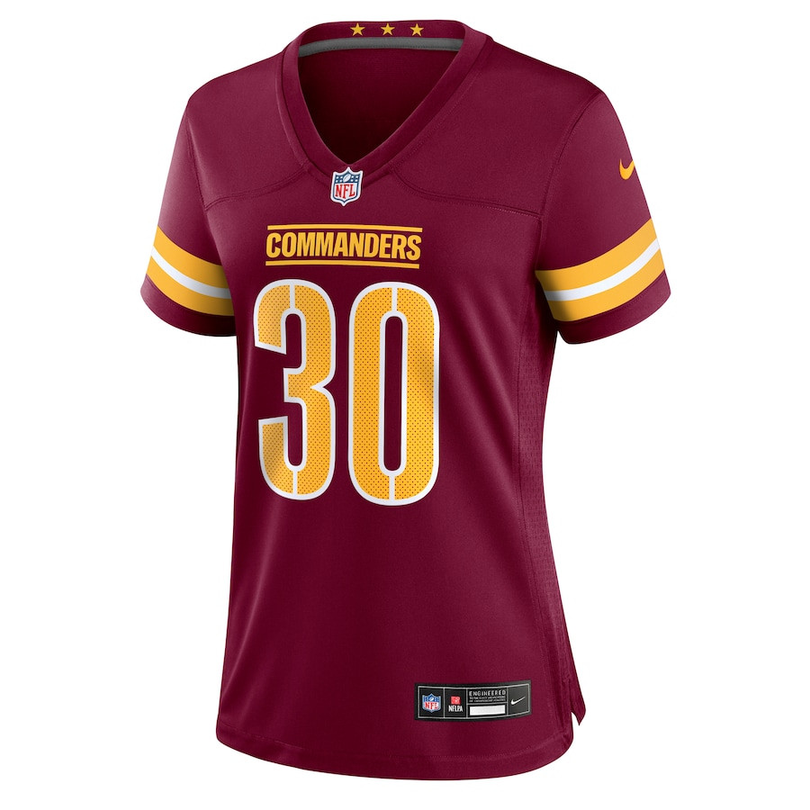 Alternative view of Austin Ekeler 30 Washington Commanders Women's Game Jersey - Burgundy JS5568 nicesnker