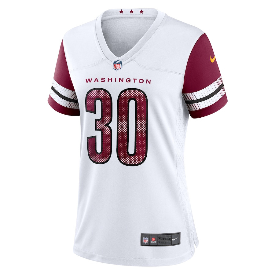 Alternative view of Austin Ekeler 30 Washington Commanders Women's Game Jersey - White JS5563 nicesnker