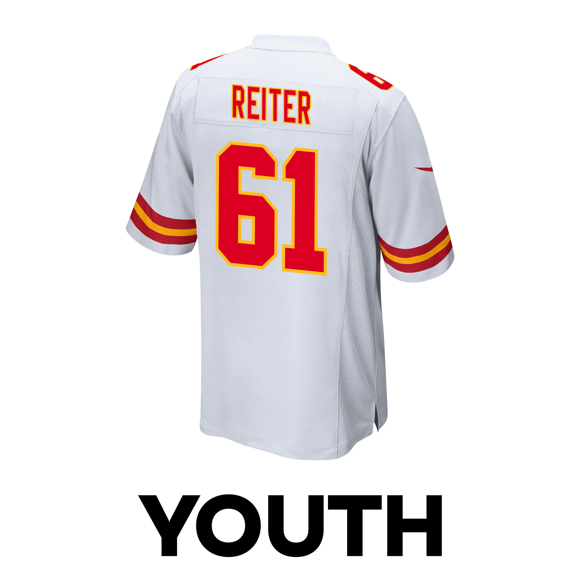 Austin Reiter 61 Kansas City Chiefs Super Bowl LVIII Champions 4X Game YOUTH Jersey - White JS9157 nicesnker - Image 3