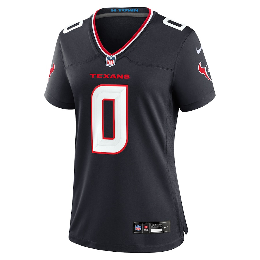 Alternative view of Azeez Al-Shaair 0 Houston Texans Team Game Women Jersey - Navy JS5533 nicesnker
