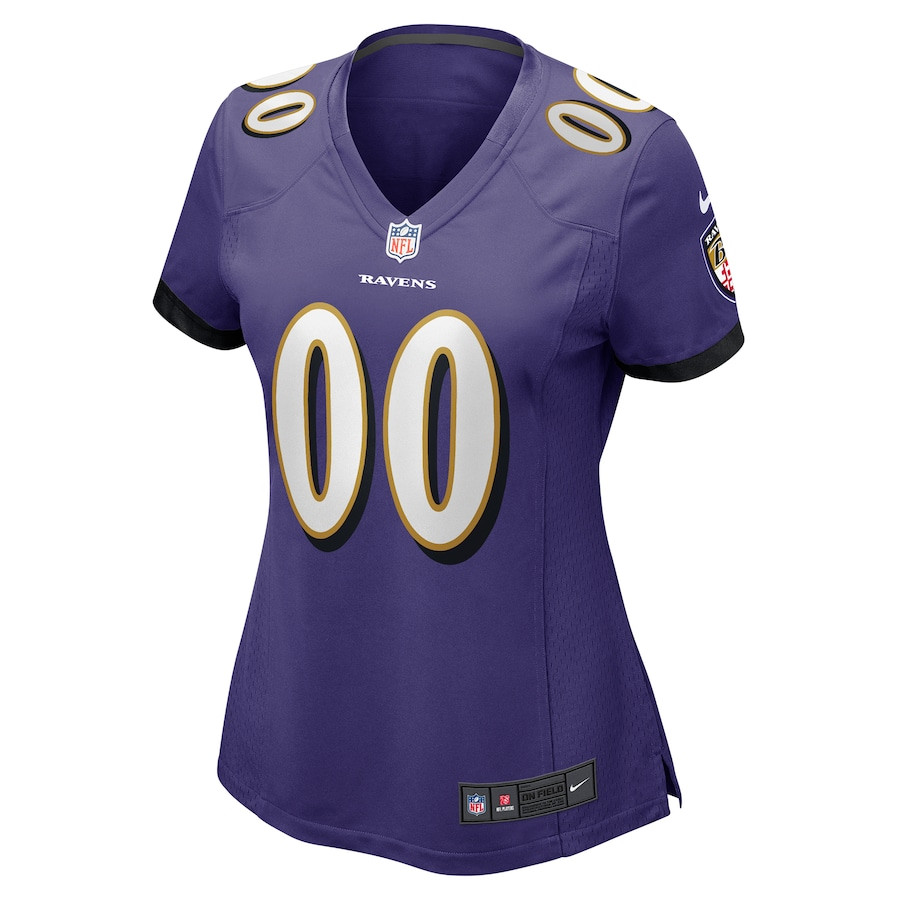 Alternative view of Baltimore Ravens Women Custom Game Jersey - Purple JS2403 nicesnker