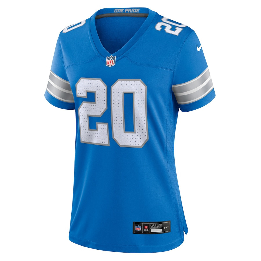 Alternative view of Barry Sanders 20 Detroit Lions Women's Retired Player Game Jersey - Blue JS6970 nicesnker