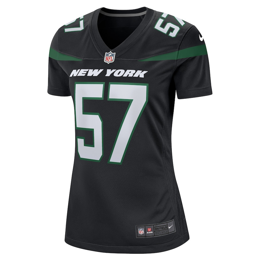 Alternative view of Bart Scott 57 New York Jets Women Retired Jersey - Black JS2311 nicesnker