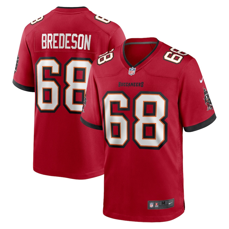 Ben Bredeson 68 Tampa Bay Buccaneers Game Men Jersey - Red JS2183 nicesnker