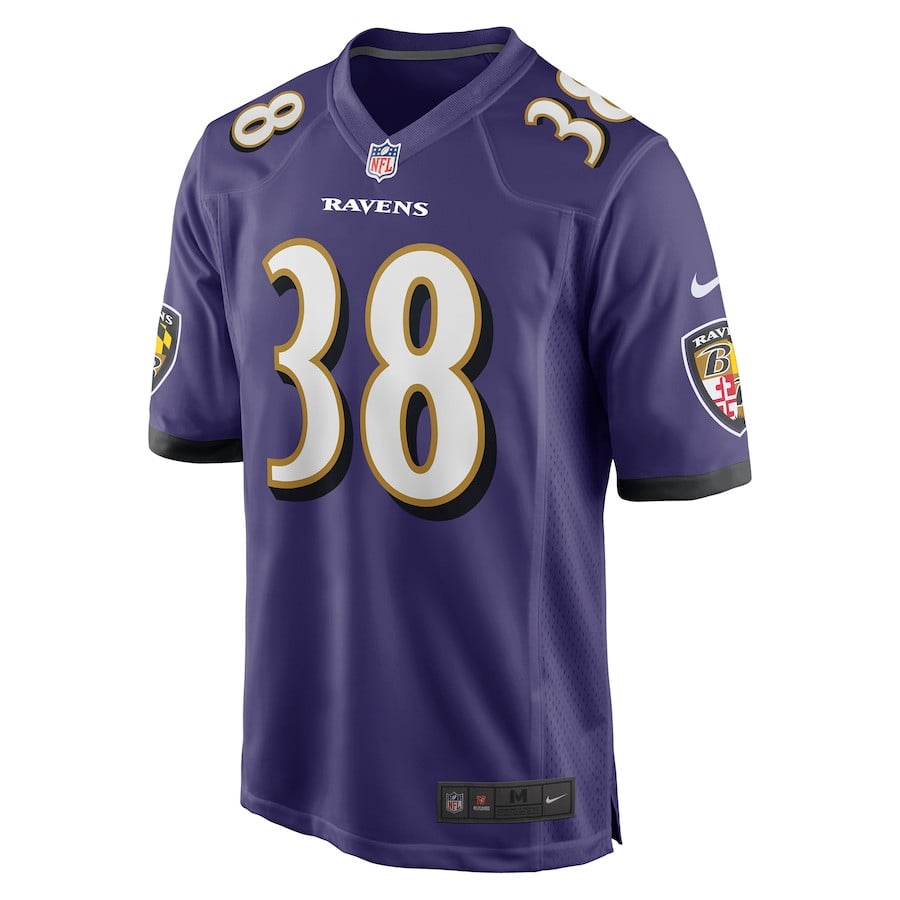 Alternative view of Ben Mason 38 Baltimore Ravens Game Men Jersey - Purple JS8936 nicesnker