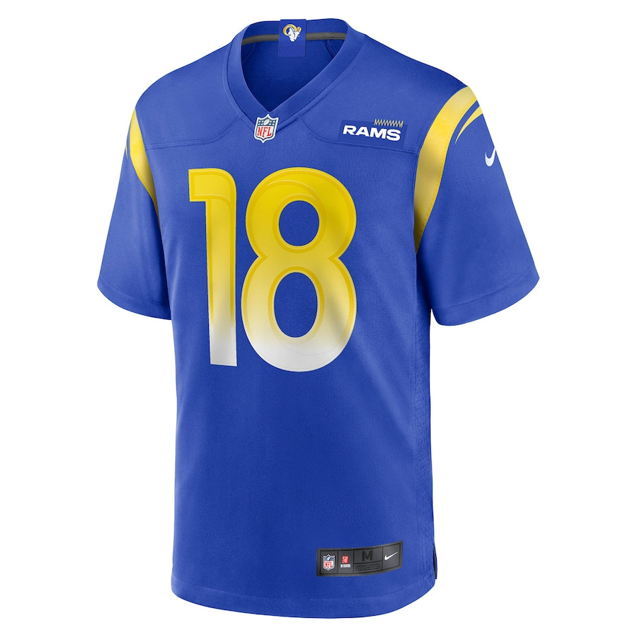 Alternative view of Ben Skowronek 18 Los Angeles Rams Men Game Jersey - Royal JS4004 nicesnker