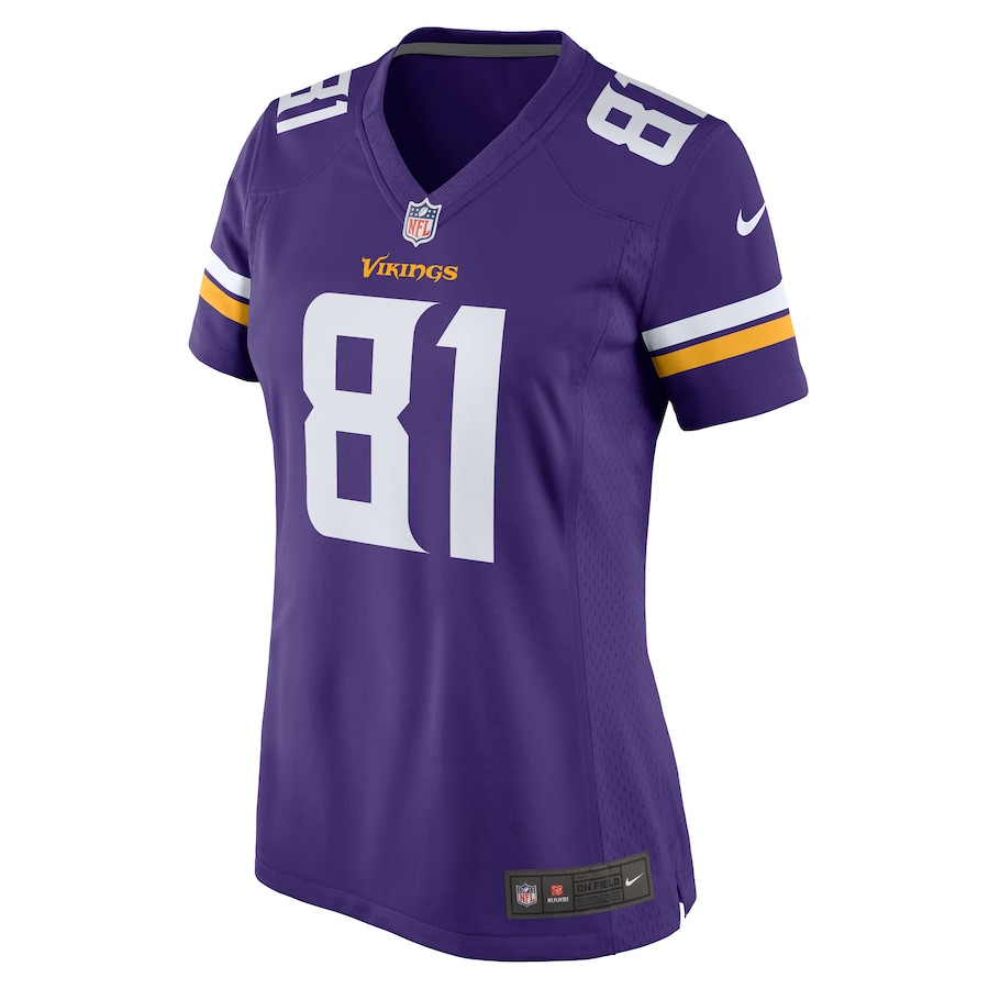 Alternative view of Bisi Johnson 81 Minnesota Vikings Women Game Jersey - Purple JS9093 nicesnker