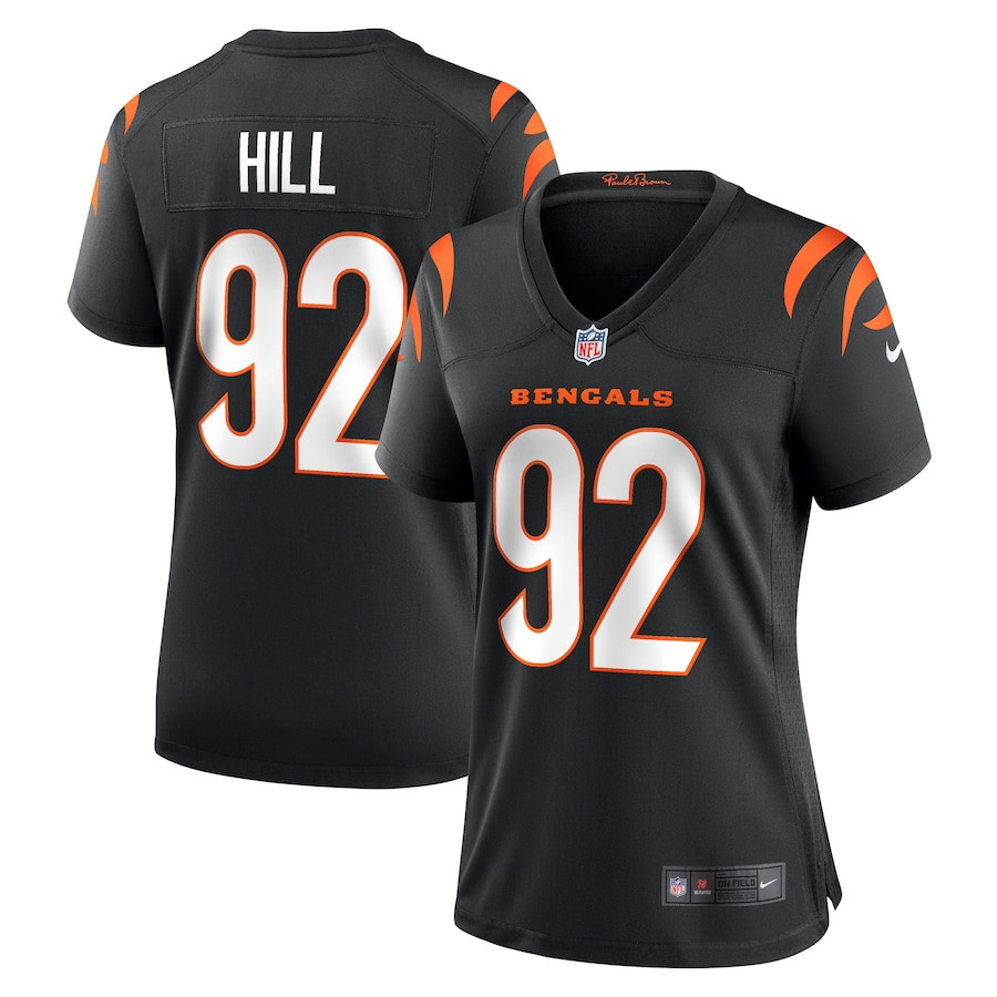 B.J. Hill 92 Cincinnati Bengals Women Game Jersey - Black JS3453 nicesnker