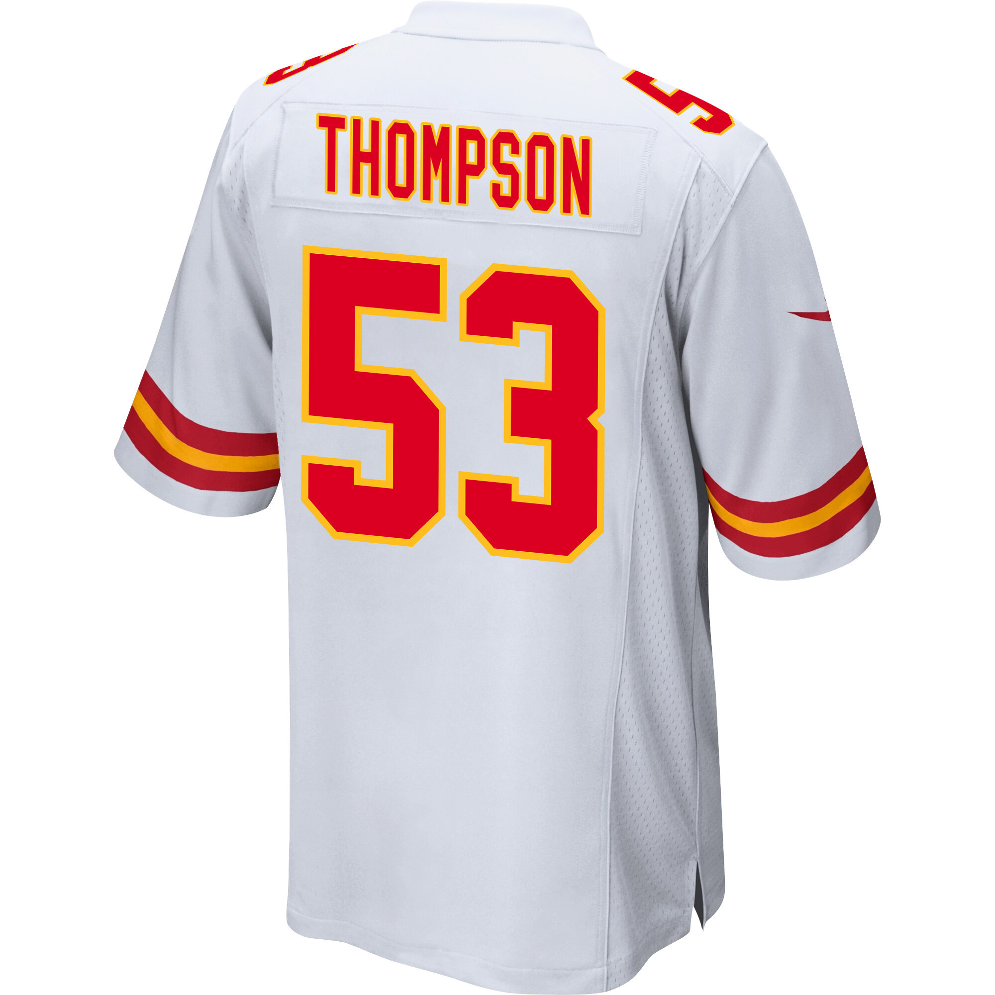 BJ Thompson 53 Kansas City Chiefs AFC Champions Patch Game Men Jersey - White JS8130 nicesnker - Image 3