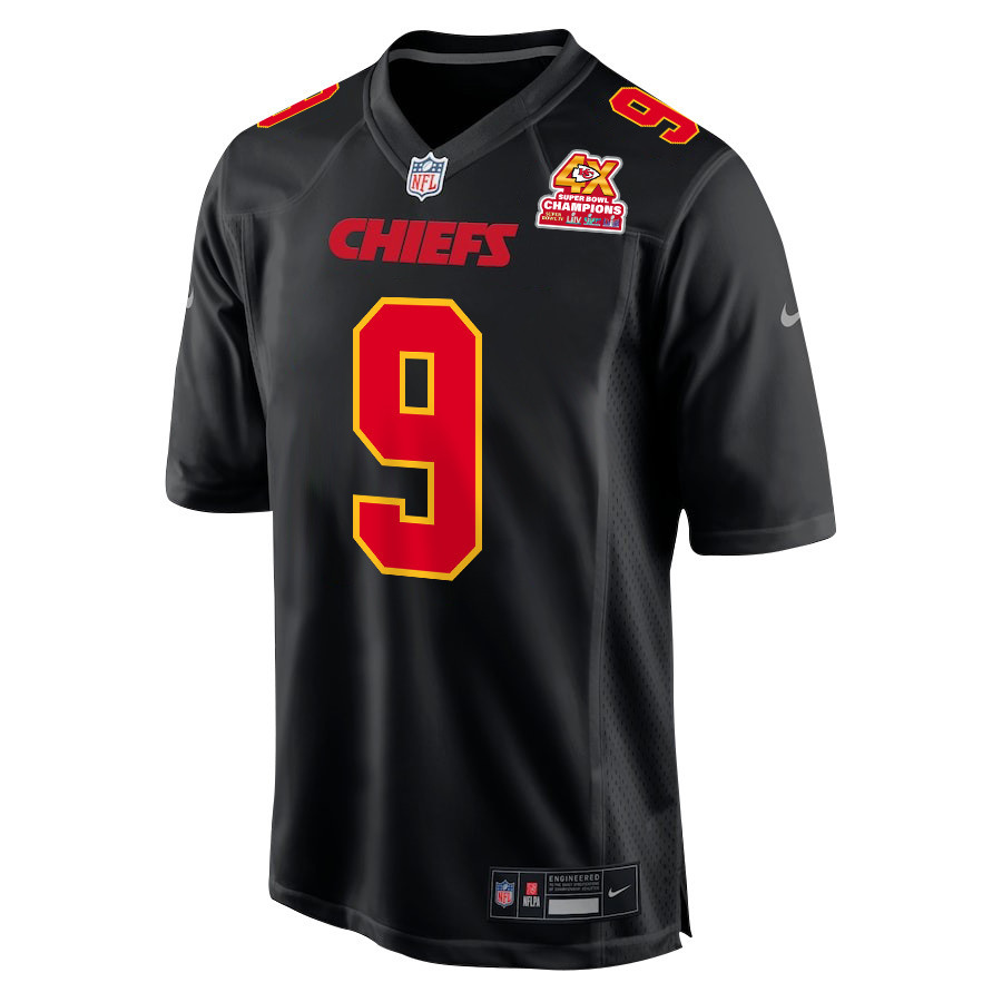 Alternative view of Blaine Gabbert 9 Kansas City Chiefs Super Bowl LVIII Champions 4X Fashion Game Men Jersey - Carbon Black JS8874 nicesnker