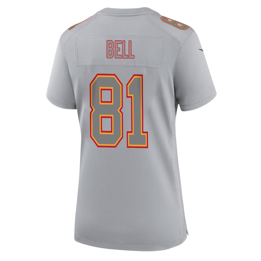 Blake Bell 81 Kansas City Chiefs Super Bowl LVIII Champions 4X Atmosphere Fashion Game Women Jersey - Gray JS7112 nicesnker - Image 3