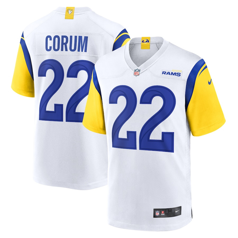 Blake Corum 22 Los Angeles Rams Game Men Jersey - White JS7292 nicesnker