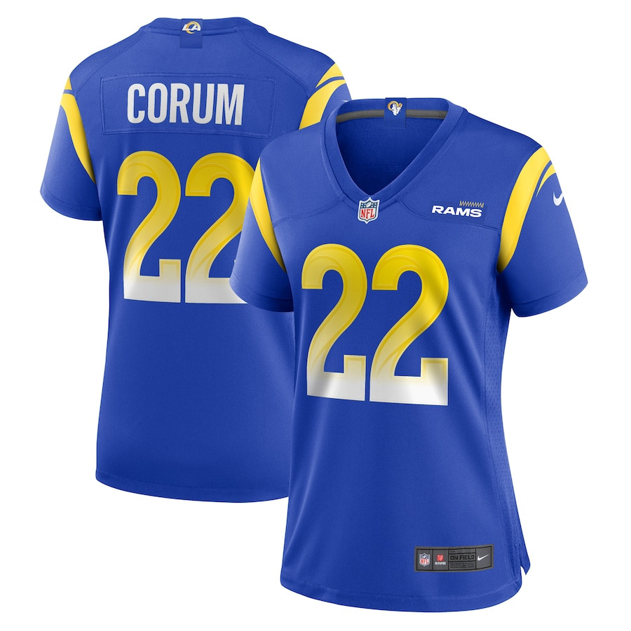 Blake Corum 22 Los Angeles Rams Game Women Jersey - Royal JS4700 nicesnker