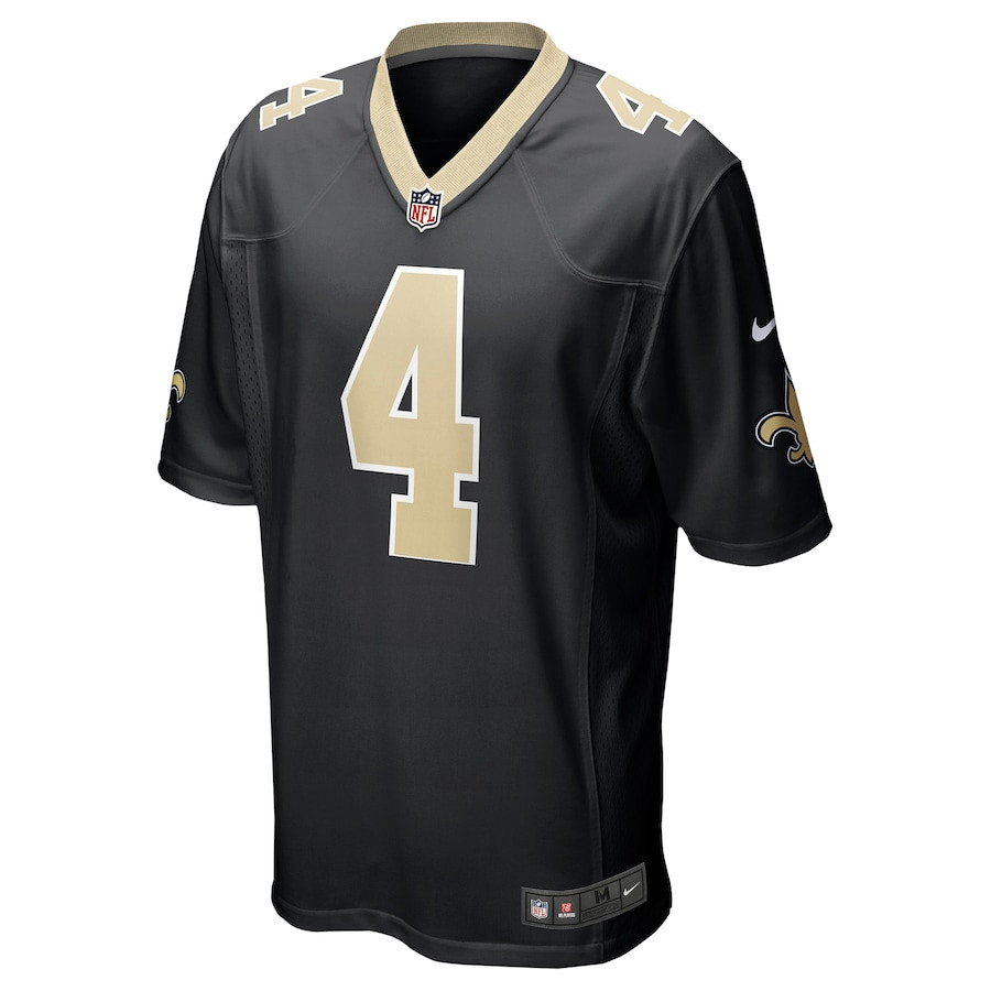 Alternative view of Blake Gilikin 4 New Orleans Saints Men Game Jersey - Black JS9785 nicesnker