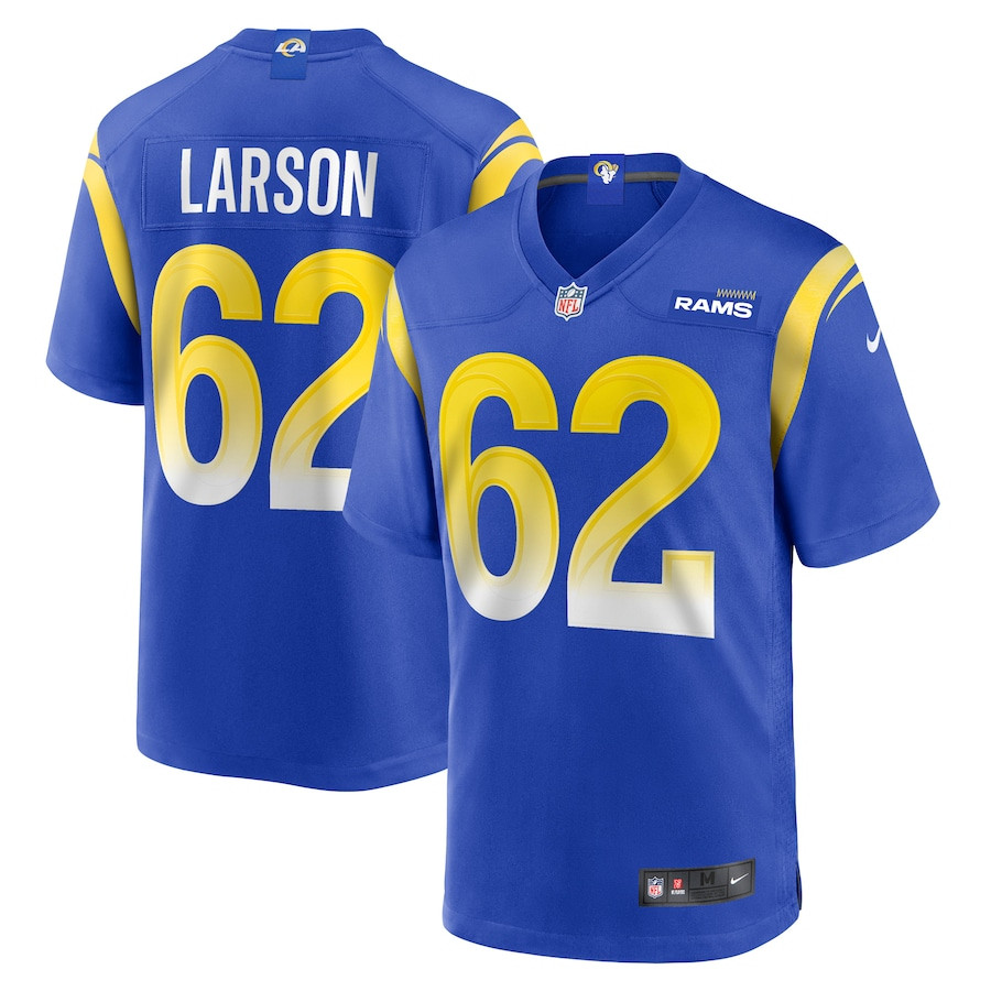 Blake Larson 62 Los Angeles Rams Game Men Jersey - Royal JS8336 nicesnker