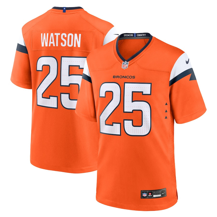 Blake Watson 25 Denver Broncos Team Game Men Jersey - Orange JS8075 nicesnker