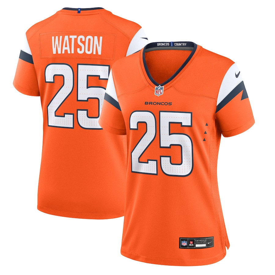 Blake Watson 25 Denver Broncos Women's Team Game Jersey - Orange JS1801 nicesnker