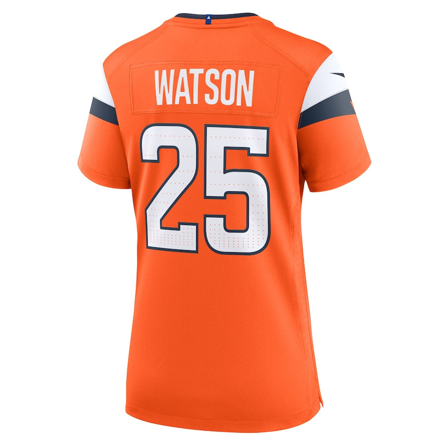 Blake Watson 25 Denver Broncos Women's Team Game Jersey - Orange JS1801 nicesnker - Image 3