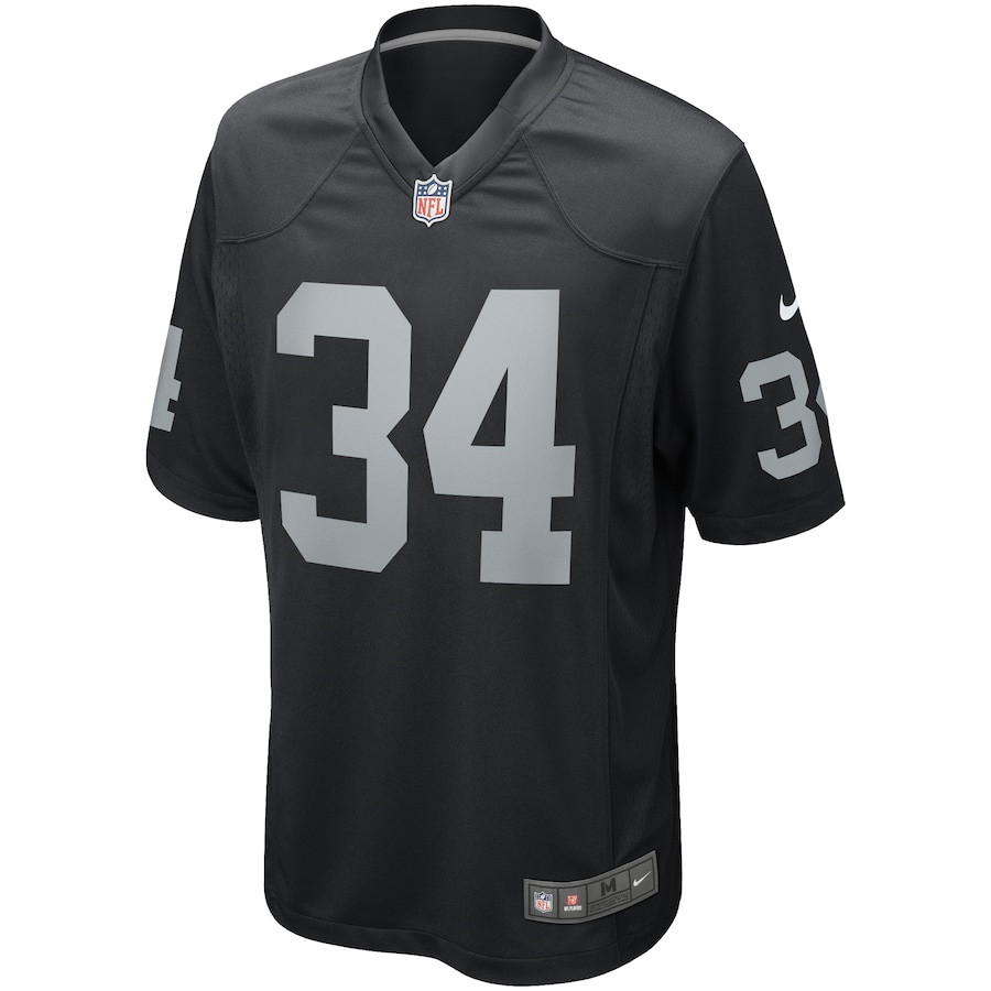 Alternative view of Bo Jackson 34 Las Vegas Raiders Men Game Retired Jersey - Black JS2000 nicesnker