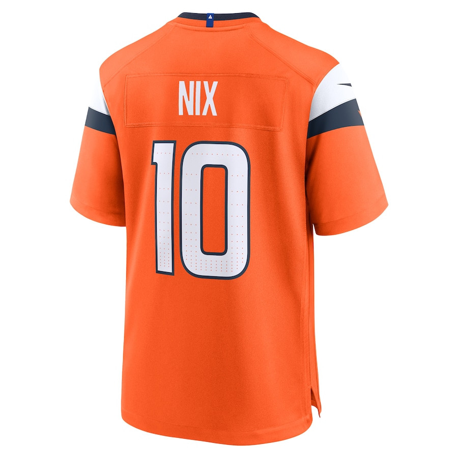 Bo Nix 10 Denver Broncos Player Game Men Jersey - Orange JS9219 nicesnker - Image 3