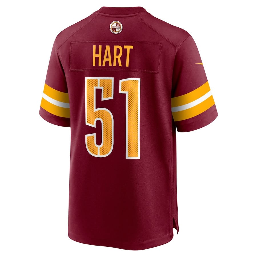 Bobby Hart #51 Washington Commanders Super Bowl LIX Jersey - Men's - Burgundy JS9343 nicesnker - Image 3