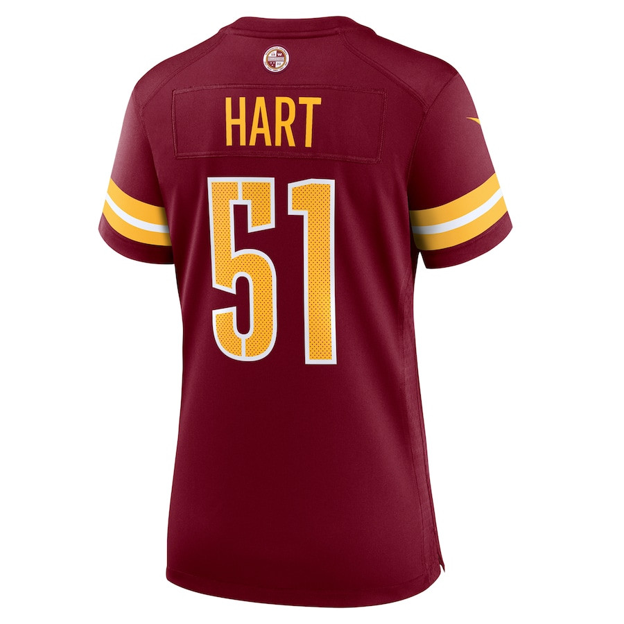 Bobby Hart 51 Washington Commanders Women's Game Jersey - Burgundy JS1668 nicesnker - Image 3