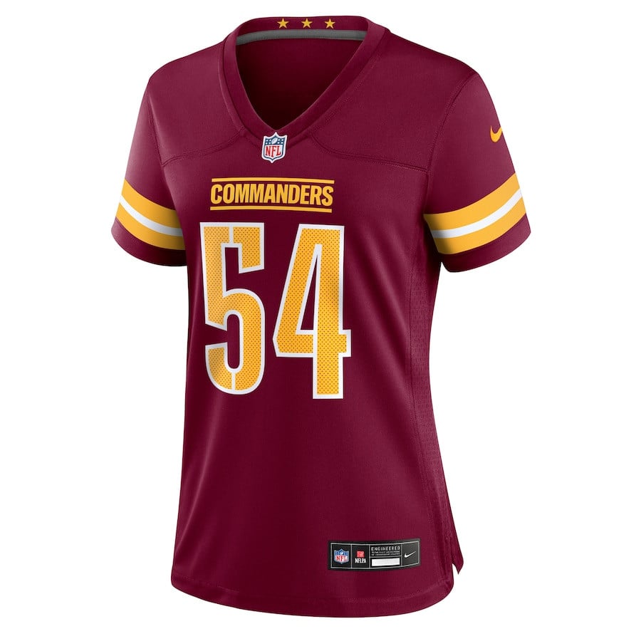 Alternative view of Bobby Wagner 54 Washington Commanders Women's Game Jersey - Burgundy JS9602 nicesnker