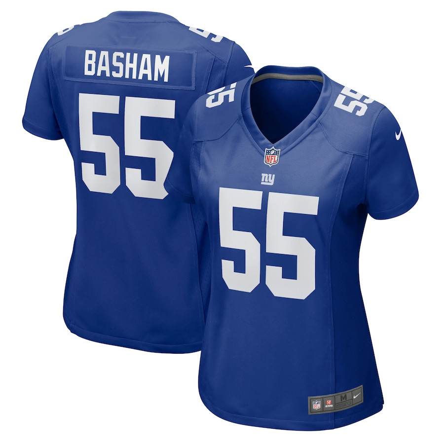 Boogie Basham 55 New York Giants Women's Game Jersey - Royal JS9672 nicesnker