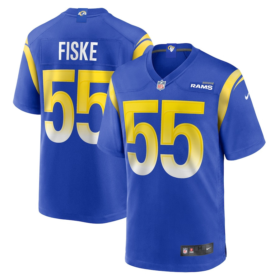 Braden Fiske 55 Los Angeles Rams Game Men Jersey - Royal JS5720 nicesnker